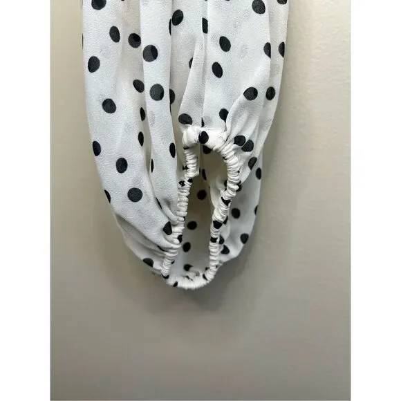 Majorelle Mattie Crop Top in Black & Cream Dot - Picture 6 of 7